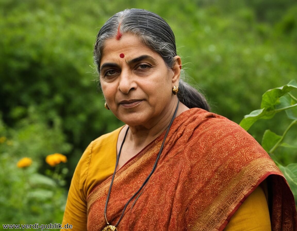 Einsatz für Saatgutrecht-Reformen - Vandana Shiva – Vermögen: unterstützt ökologische Landwirtschaft und Saatgutinitiativen