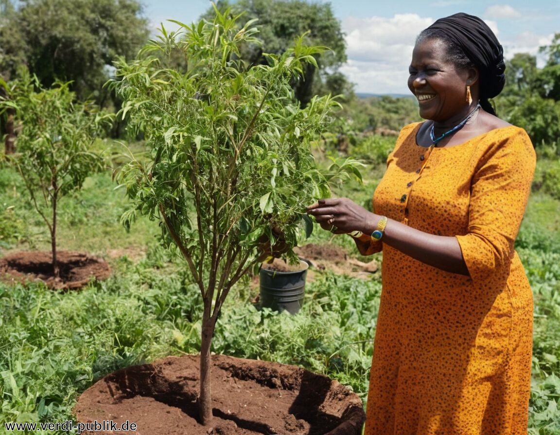 Ausbau von Bildungs- und Umweltprogrammen - Wangari Maathai – Vermögen: wurde für Wiederaufforstung und Gemeinschaftsprojekte genutzt